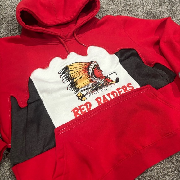 1-of-1 Reworked Red Raiders Hoodie - Picture 4 of 4